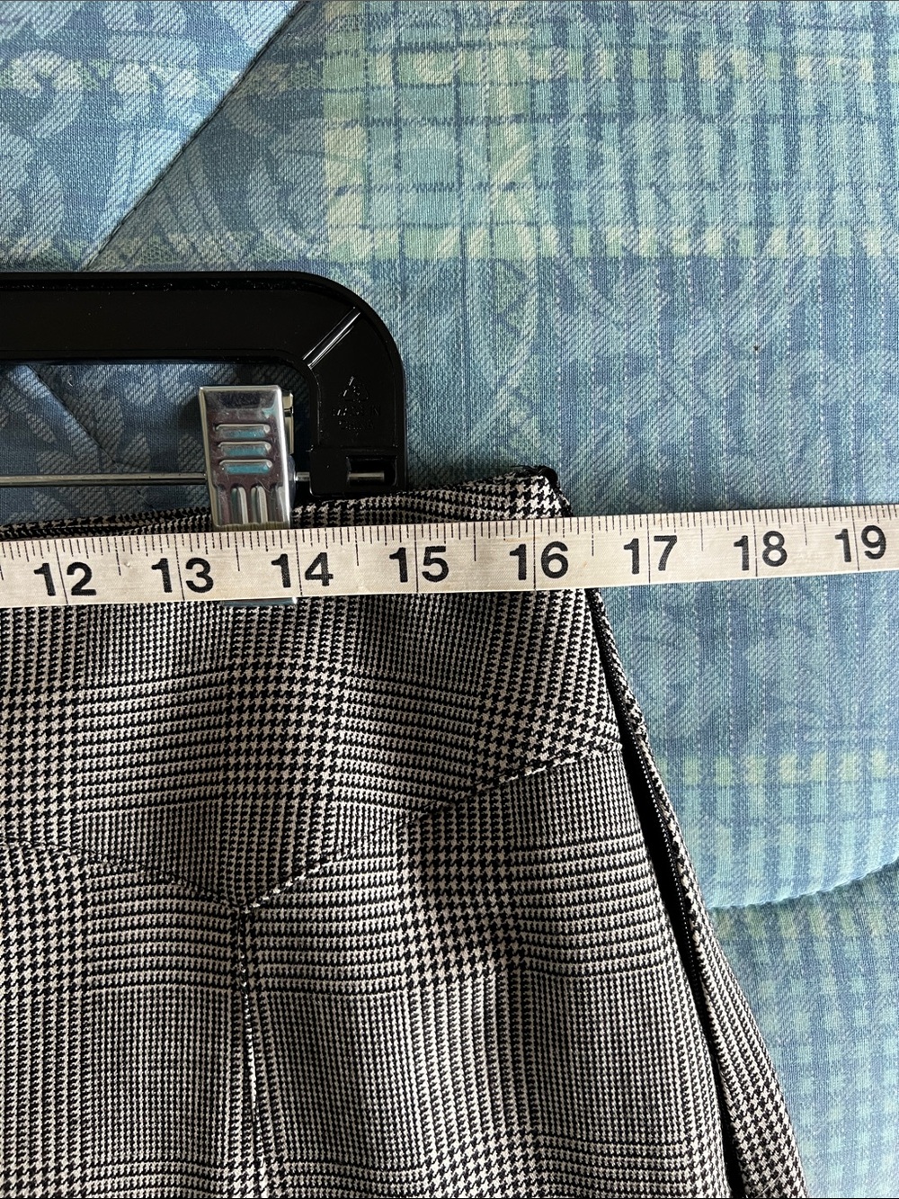 Ann Taylor Black and White Glen Plaid Midi Skirt - Picture 2 of 5